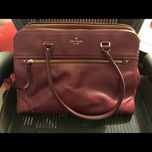 Kate Spade Maroon Leather Tote